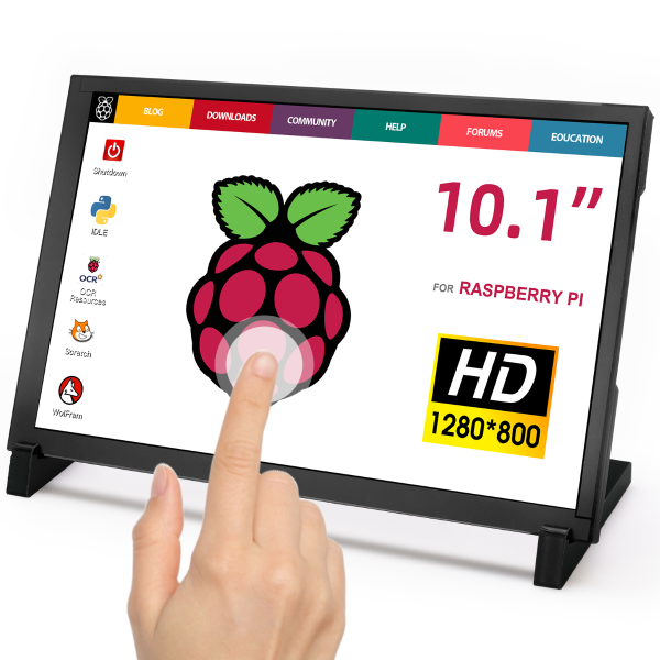 Elecrow 10.1 inch Display IPS 1280x800 Acrylic Case Touch Screen Compatible with Raspberry Pi