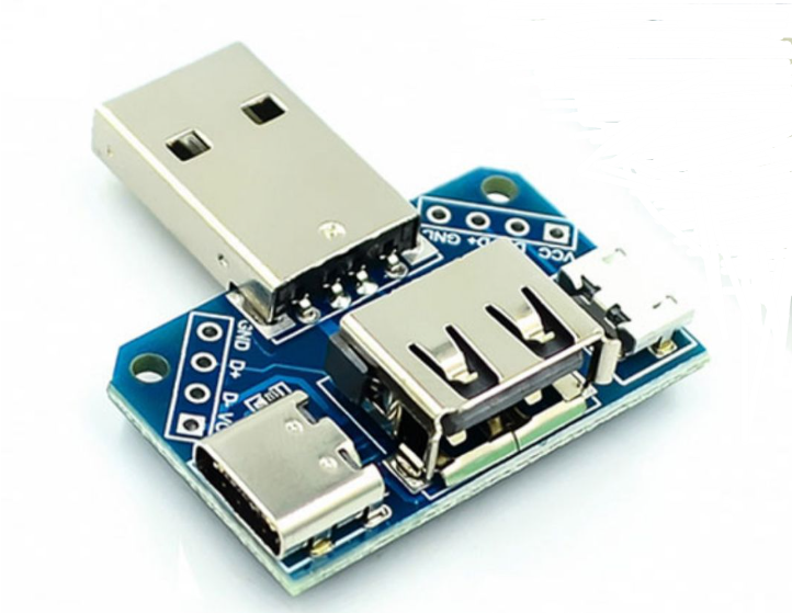 USB Male to USB Female + MicroUSB + USB-C