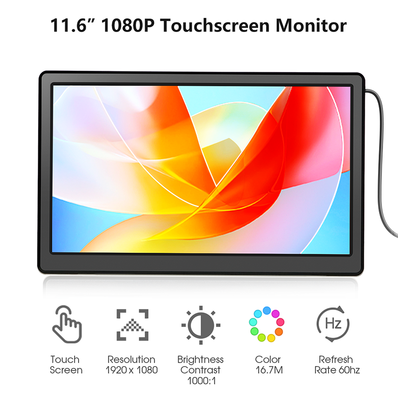 11.6 Inch Touchscreen 1920x1080 IPS Monitor