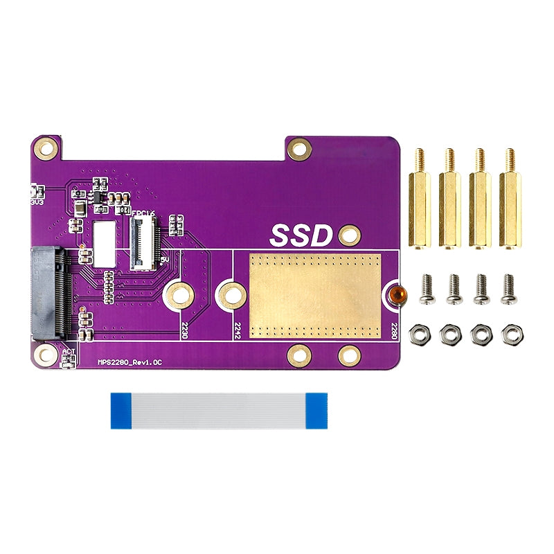 PCIE to M.2 NVME SSD solid state drive expansion board for Raspberry Pi 5