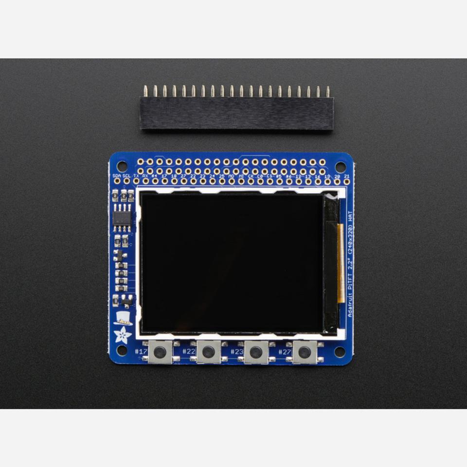 Adafruit PiTFT 2.2 HAT Mini Kit - 320x240 2.2 TFT - No Touch