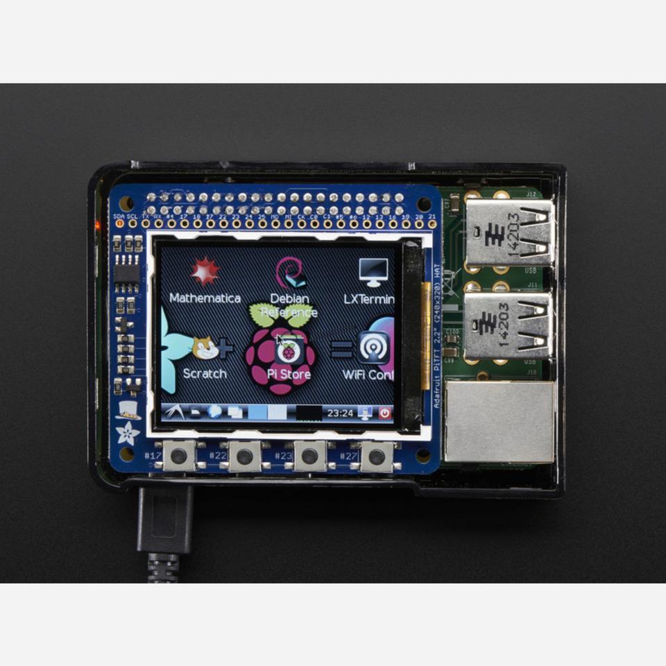 Adafruit PiTFT 2.2 HAT Mini Kit - 320x240 2.2 TFT - No Touch