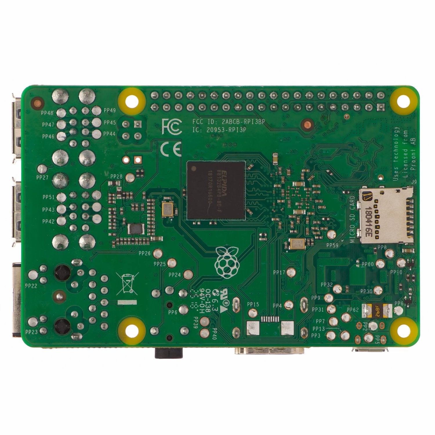 Raspberry Pi 3 Model B+ with included NOOBS 32Gb micro SD card