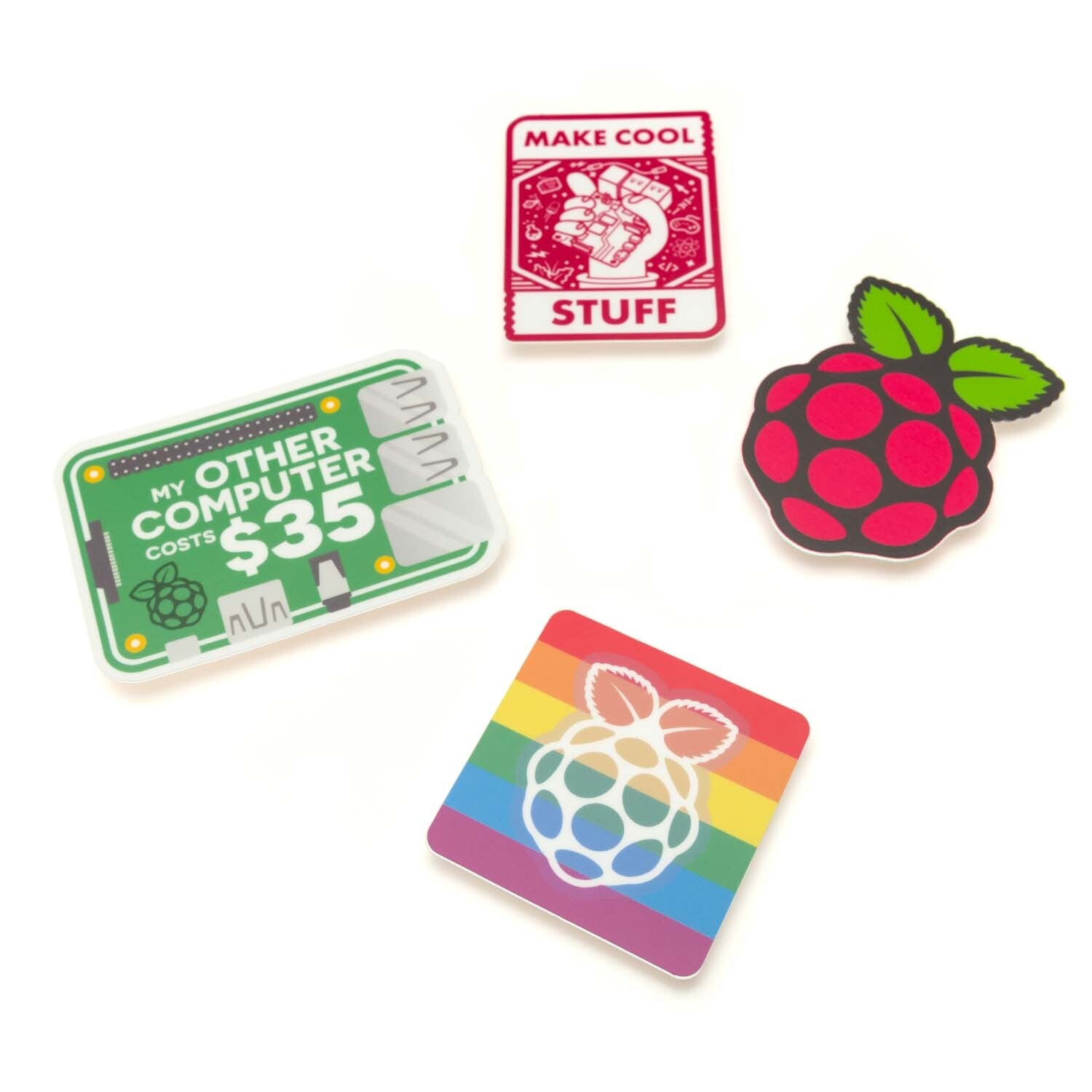Raspberry Pi Stickers - 4 Pack