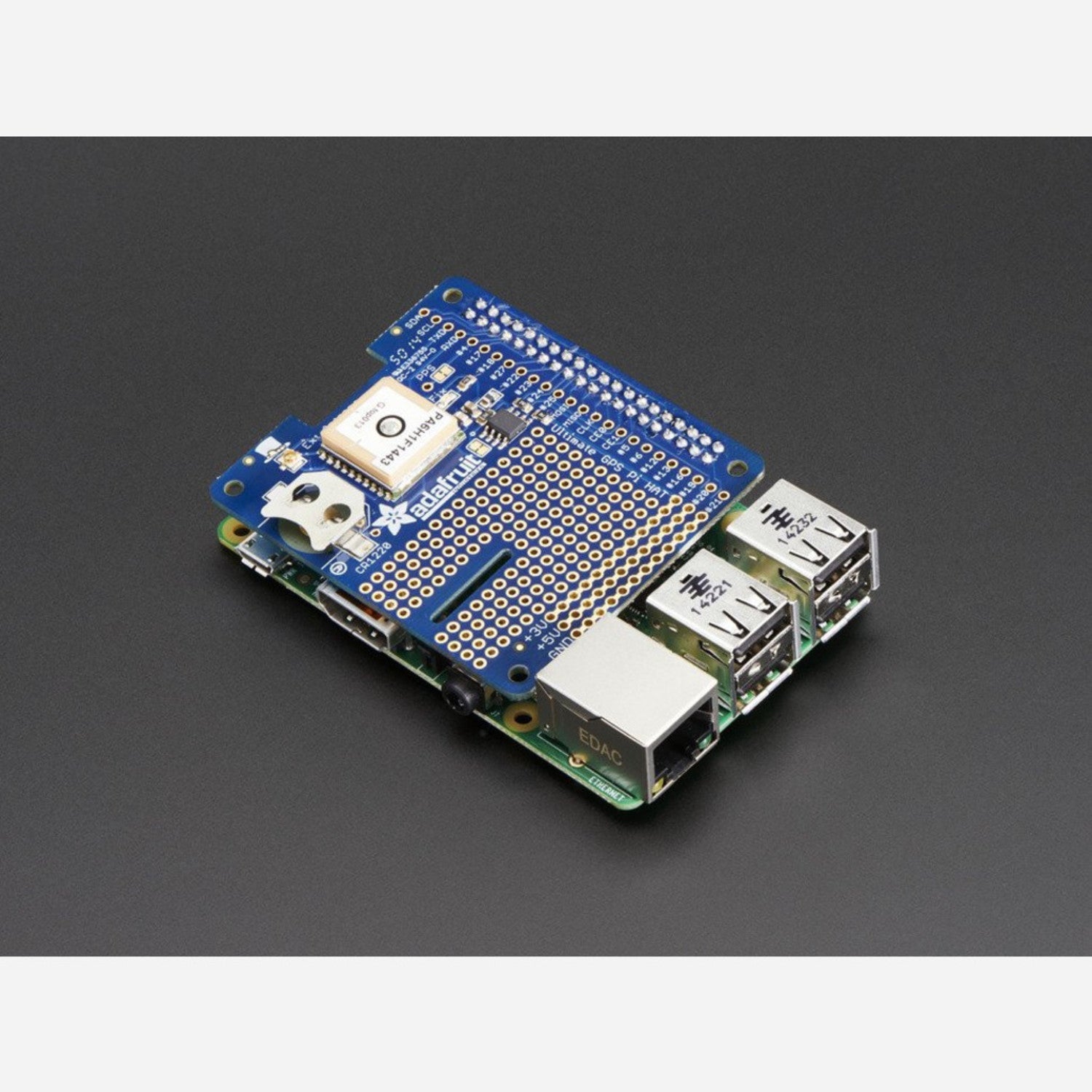Adafruit Ultimate GPS HAT for Raspberry Pi A+/B+/Pi 2 [Mini Kit]