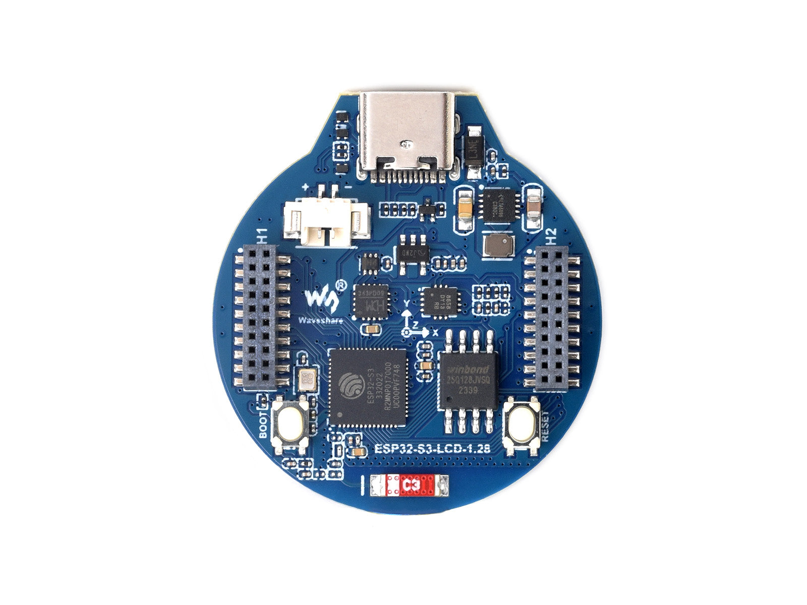ESP32-S3 Dual-Core Dev Board with 1.28" Round IPS Display