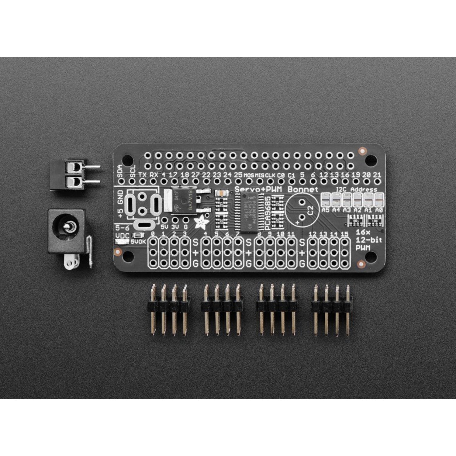 Adafruit 16-Channel PWM / Servo Bonnet for Raspberry Pi