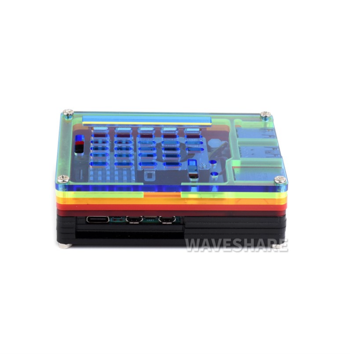 Rainbow Acrylic Case For Raspberry Pi 5