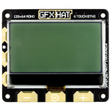 GFX HAT - 128x64 LCD Display with RGB Backlight and Touch Buttons