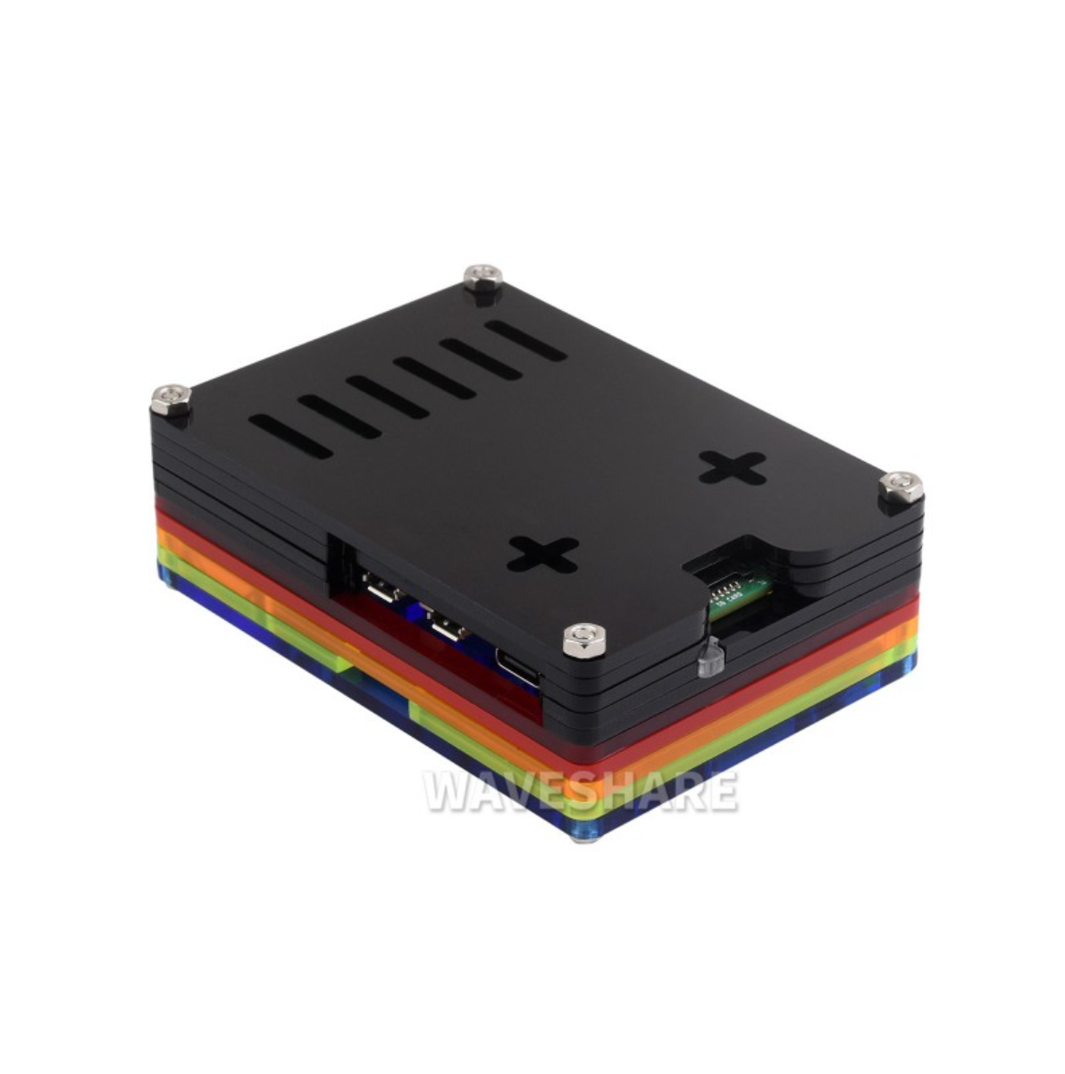 Rainbow Acrylic Case For Raspberry Pi 5