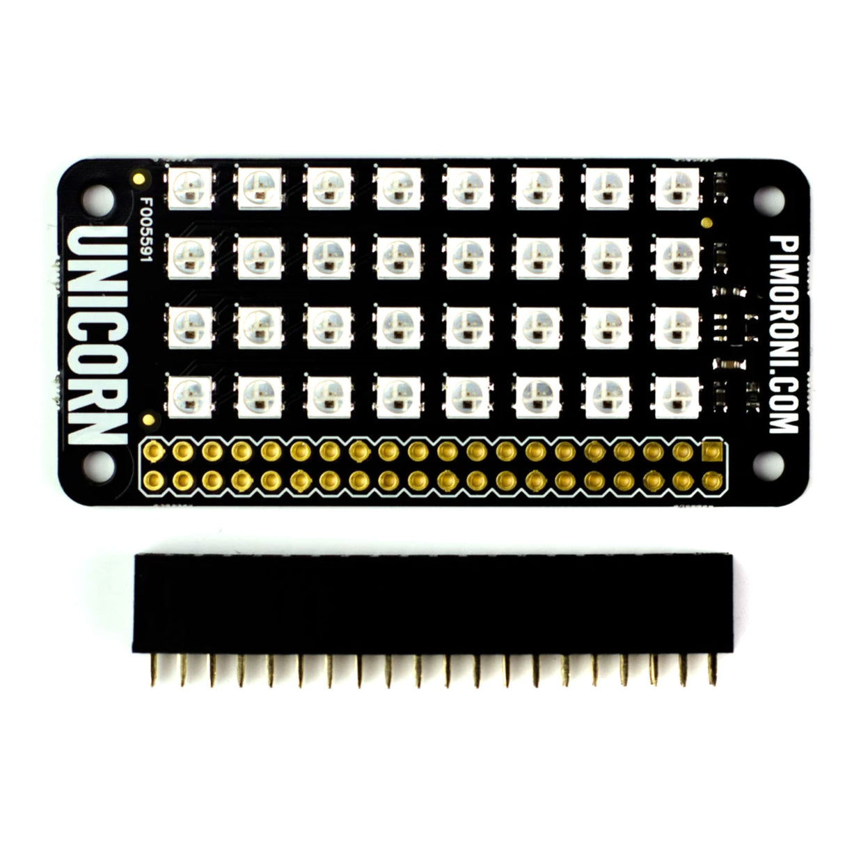 Pimoroni Unicorn pHAT - 4x8 RGB LED Shield for Raspberry Pi
